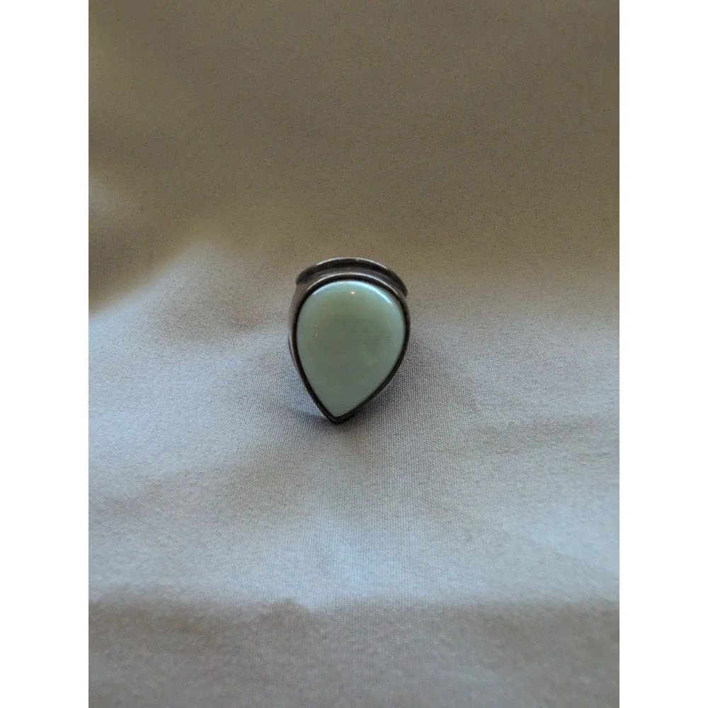 Vintage‎ Sterling Silver 925 Quartz Ring Size 8